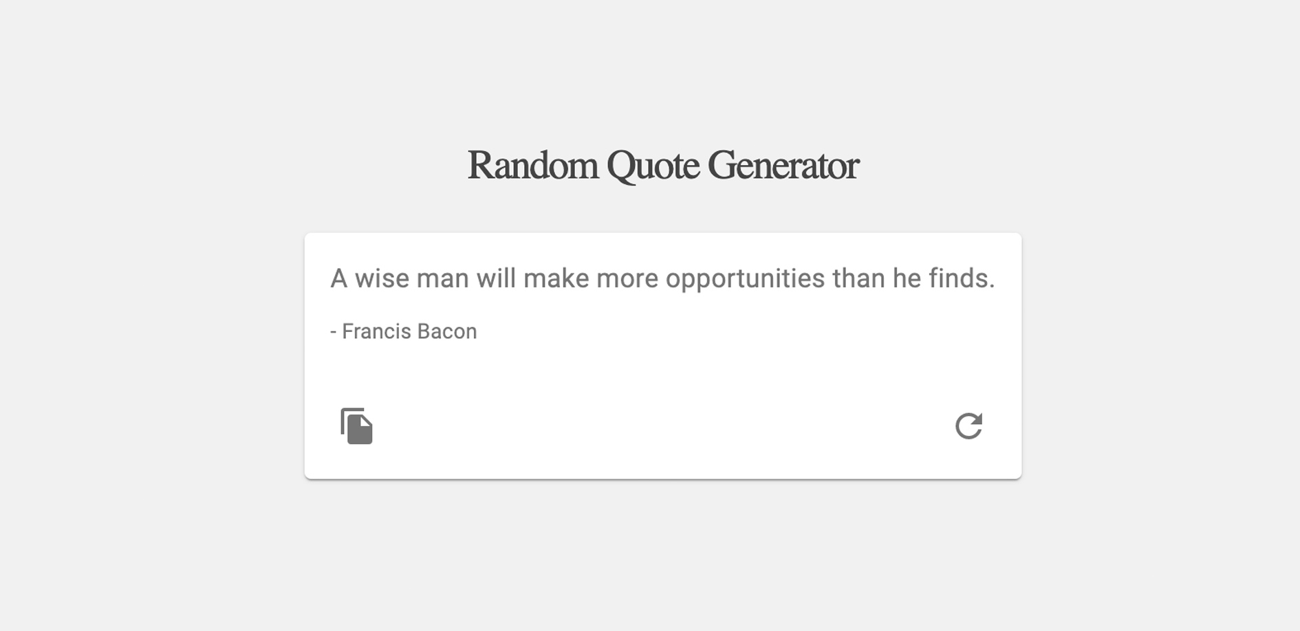 Create a Random Quote Generator app in React ← Techomoro